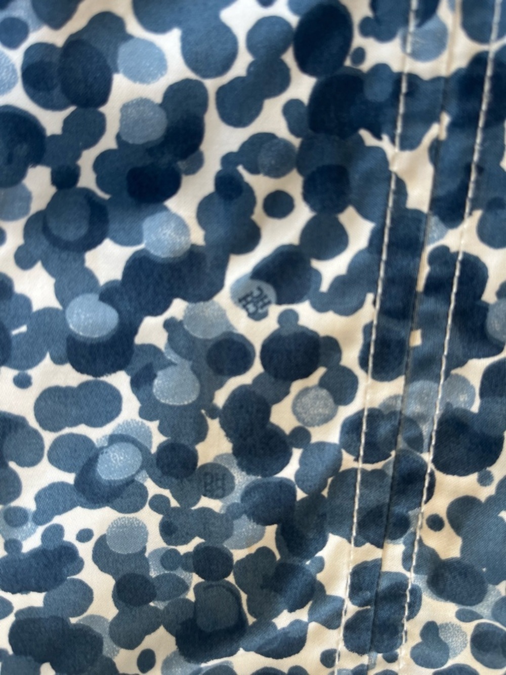 CH Carolina Herrera Blue Abstract Polka Dot Print A-Line Knee Length Skirt, 10 - Picture 5 of 8